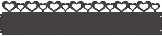 vidaXL Metal Garden Border in Black Color 1.03m x 22cm