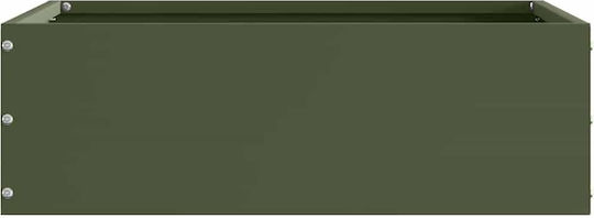 vidaXL Bordură de Grădină din Metal în Culoarea Verde 40x40cm