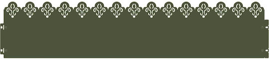 vidaXL Metal Garden Border in Green Color 1.03m x 22cm