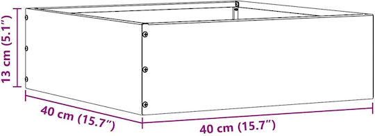 vidaXL Bordură de Grădină din Metal în Culoarea Verde 40x40cm