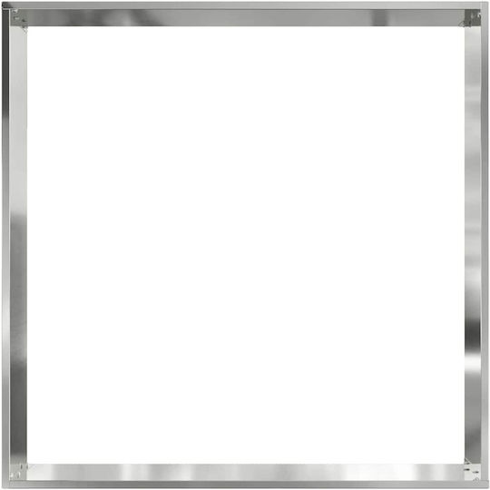 vidaXL Metallgartenbordüre in Silber Farbe 60x60cm