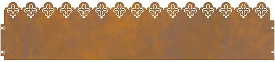 vidaXL Metal Garden Border in Brown Color 1.03m x 22cm