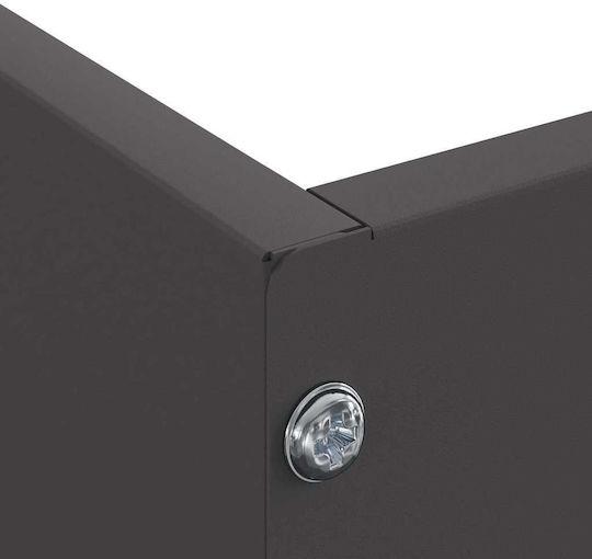 vidaXL Metal Garden Border in Black Color 60x60cm