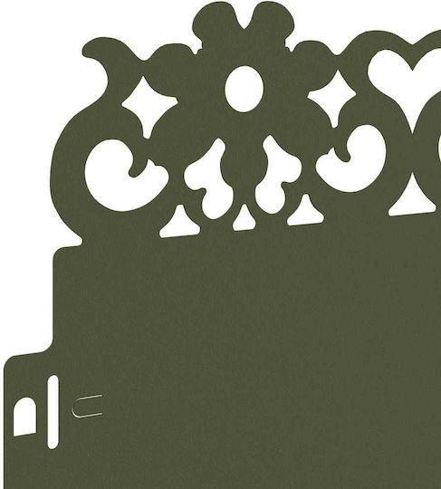vidaXL Metal Garden Border in Green Color 1.03m x 22cm