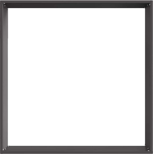 vidaXL Metal Garden Border in Black Color 60x60cm