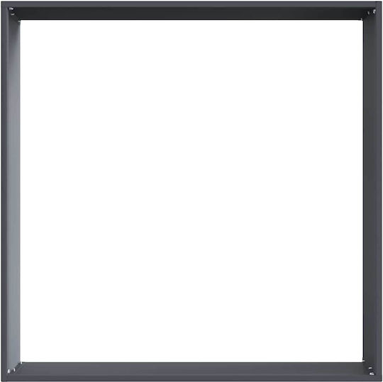 vidaXL Metallgartenbordüre in Gray Farbe 60x60cm