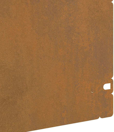 vidaXL Bordură de Grădină din Metal în Culoarea Maro 1.03m x 22cm