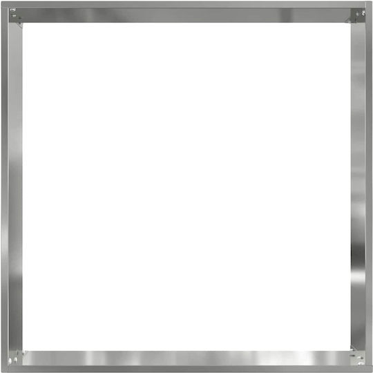 vidaXL Metallgartenbordüre in Silber Farbe 50x50cm