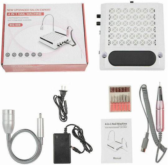 Nail Drill Power 80W White with 30000 Rotations per Minute