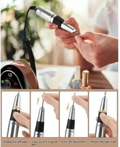 SML M15 Nail Drill Power 65W Black with 45000 Rotations per Minute