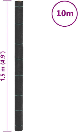 vidaXL 313068 Ύφασμα Εδαφοκάλυψης 60gr/m² 2x100m Μαύρο