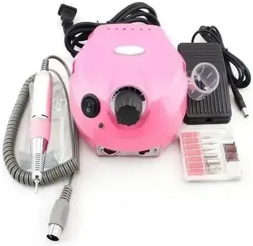 DM-202 Nail Drill Power 15W Pink with Pedal with 20000 Rotations per Minute