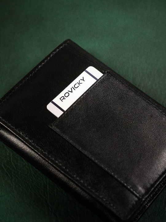Leder Herren Geldbörse mit RFID Schwarz