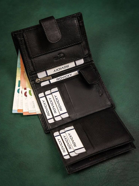Кожен Мъжки Портфейл с RFID Черен