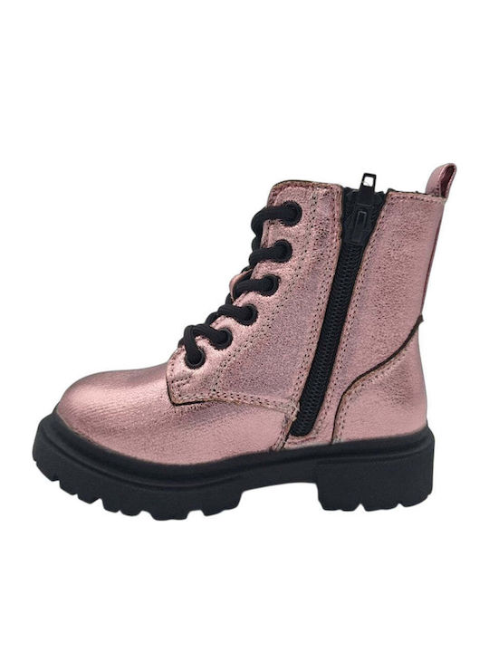 Anatomisch Kinderstiefeletten mit Schnürsenkeln Rosa
