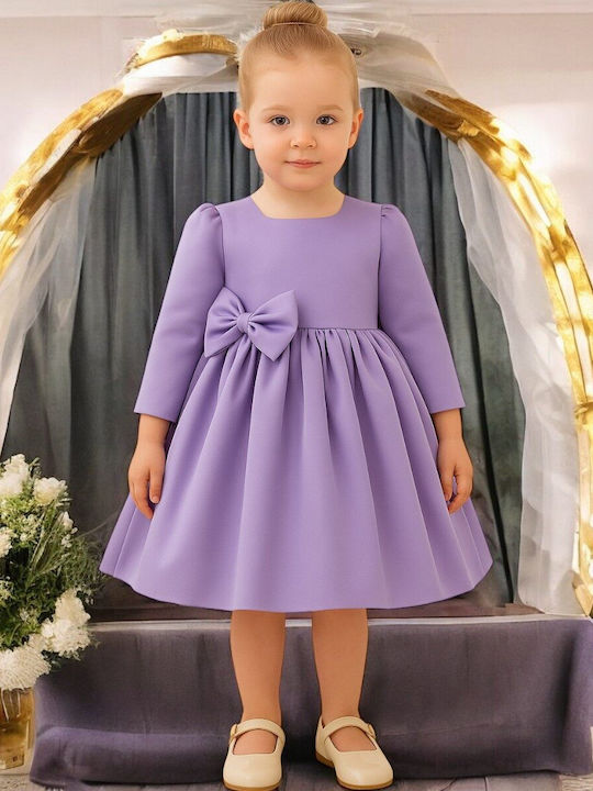 Children's Dress Long Sleeve Lilac