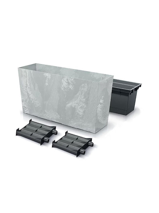 Next Planter Box Plastic Grey 77x23.5x40.6cm.