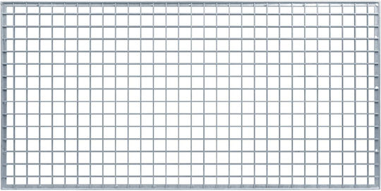 Vidaxl Silver Screen 100 X 50 X 2 Cm Galvanized Steel Cold Dipped