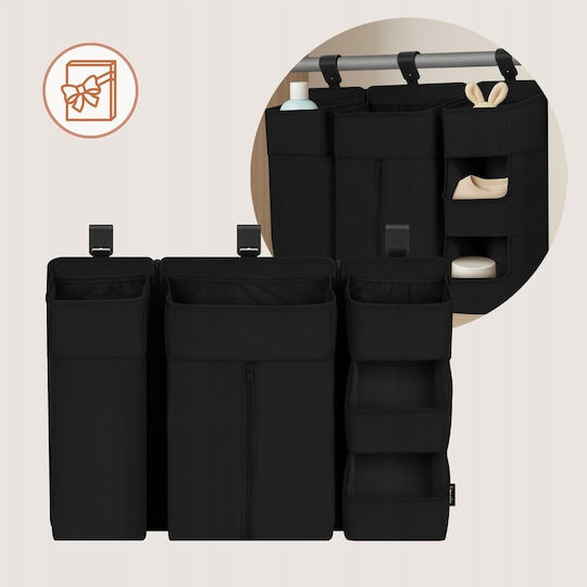 Lionelo Kinderzimmer-Aufbewahrungskörbe Kinderbett-Set Schwarz