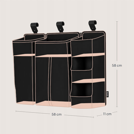 Lionelo Kinderzimmer-Aufbewahrungskörbe Kinderbett-Set Schwarz