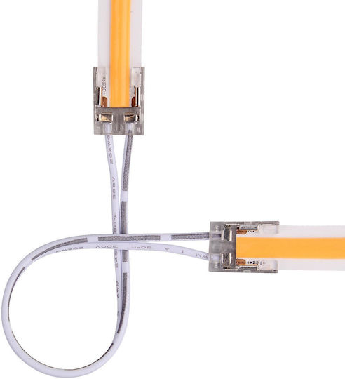 Eurospot Διπλός Καλωδιακός Σύνδεσμος Ταινίας Led 2pin Cob 8mm