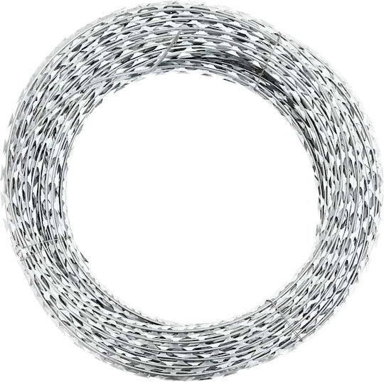 vidaXL Plasă de sârmă Sârmă ghimpată Galvanizat Gri