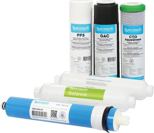 Ecosoft Filtru de Apă de Înlocuire Osmoză inversă din Cărbune Activ 10" 5 μm - micrometru 6buc