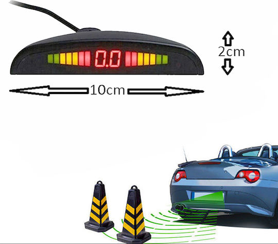 Car Parking System with Screen and 4 Sensors in Silver Color