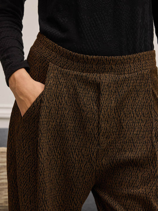 Damen Marron Set mit Hose mit Gummizug in Lockerer Passform