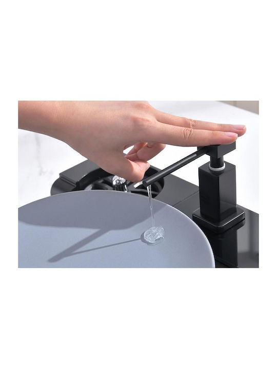 Inter Ceramic Drop-In Kitchen Sink Inox with Faucet M76xP46.5cm Black