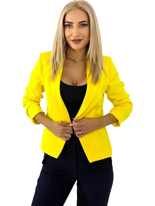 Къса Женски Сако Yellow