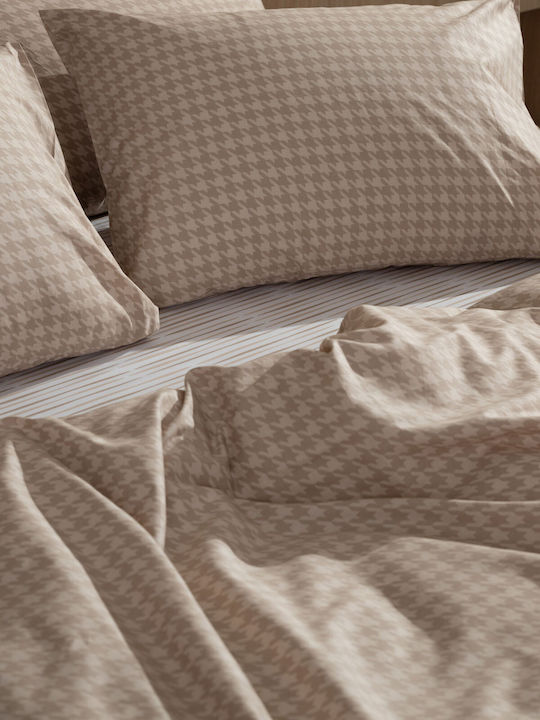 Sunshine Set Cearșafuri King Size 260x270cm. Feelings 2064 Bej 4buc