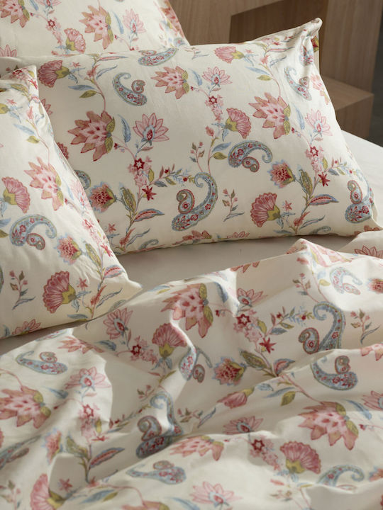 Sunshine Сет Чаршафи Двойни с Ластик 150x205+30см. Cotton Feelings 2068 Ecru 4бр