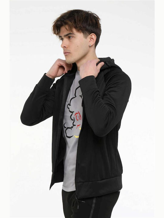 Schwarze Sweatshirts für Herren mit Kapuze