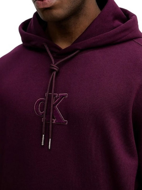 Φούτερ με Κουκούλα Burgundy