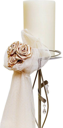 Hochzeitsdekoration Kerzenhalter Tüll Satin Rosen