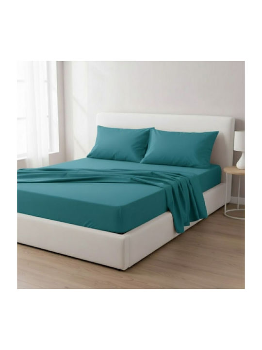 Olia Home Sheet Sets Queen 220x260cm. Petrol 4pcs
