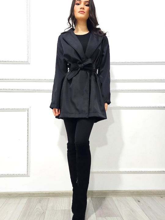 Women's Black Trench Coat
