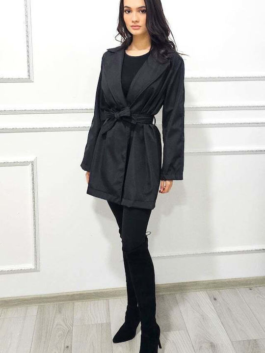 Women's Black Trench Coat
