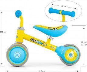 Milly Mally Bicicletă de Echilibru pentru Copii Albastru