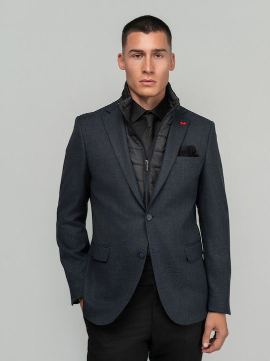 Men's Vest Slim Fit Dark Blue