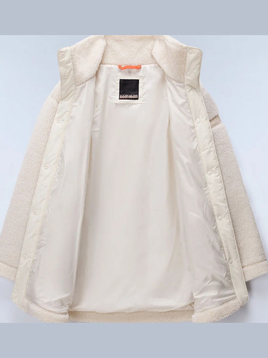 Γυναικείο Μπουφάν για Χειμώνα Beige Dimity, Εκρου