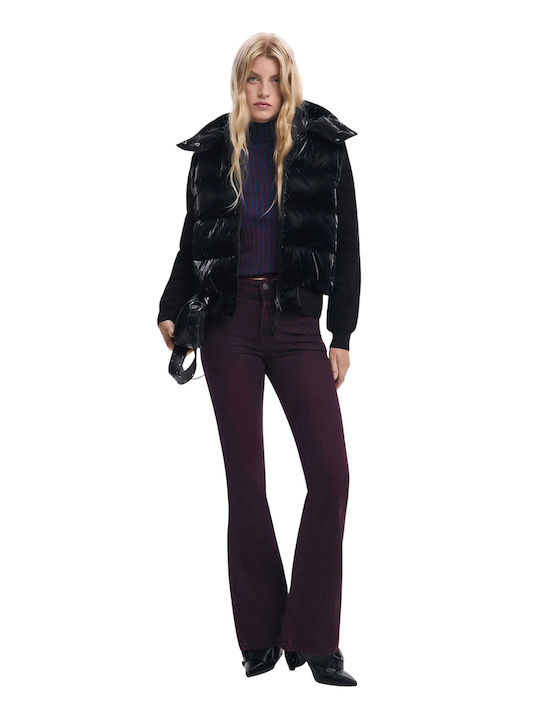 Γυναικείο Puffer Μπουφάν για Χειμώνα Black