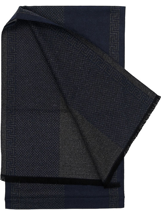 Men's Wool Scarf Navy Blue
