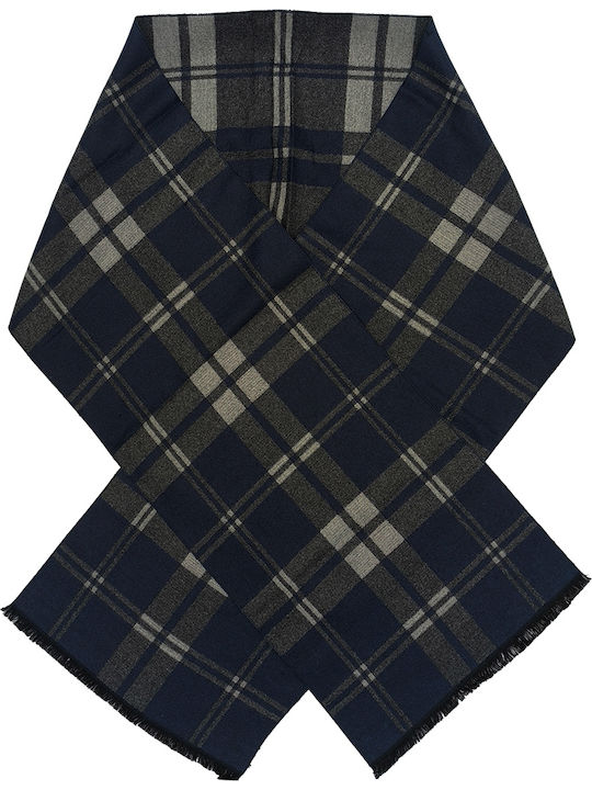 Men's Wool Scarf Navy Blue