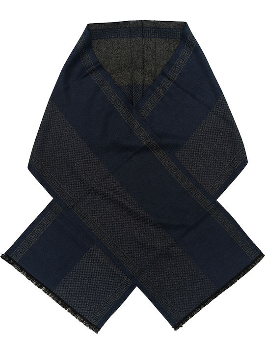 Men's Wool Scarf Navy Blue