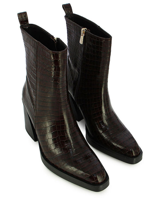Leder Stiefeletten Damen Braun