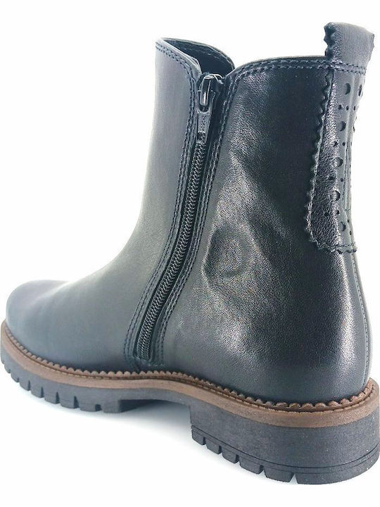Leather Women's Ankle Boots Black