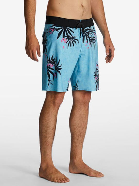 Sundays Men's Swimwear Shorts Neon Blue with Patterns