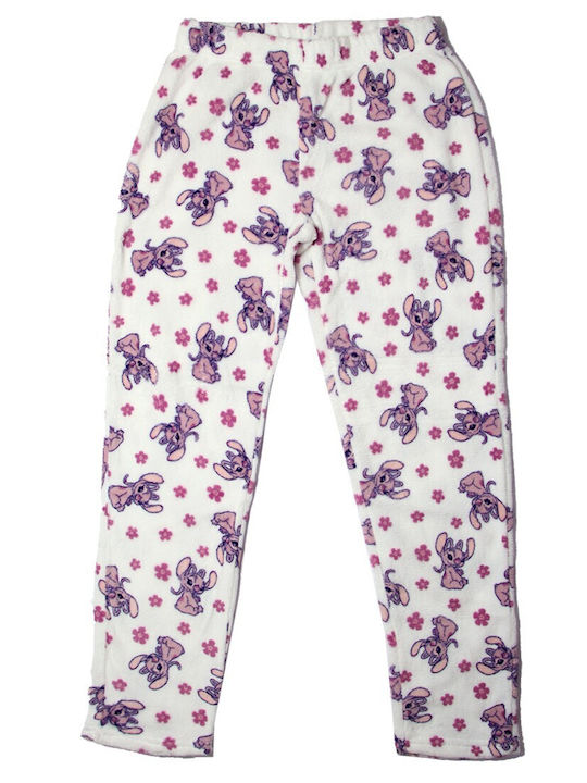 Disney Winter Women's Pyjama Set Pink Lilo & Stitch Angel